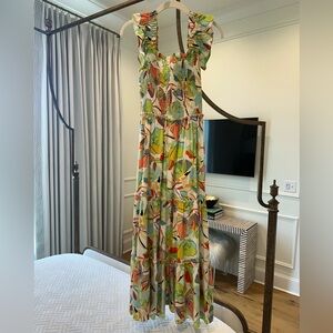 Karlie Orange Red Maxi Sundress